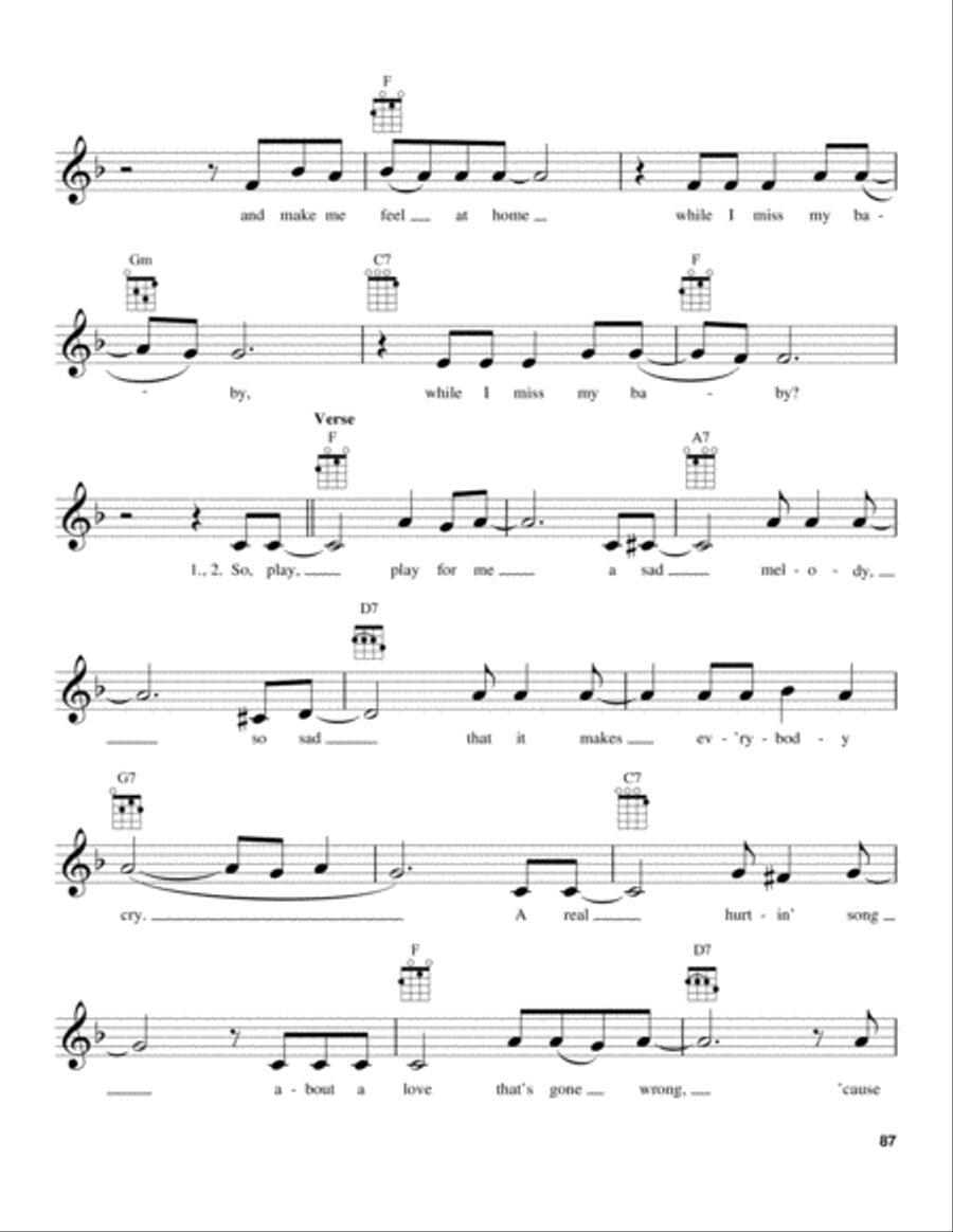 (Hey, Won't You Play) Another Somebody Done Somebody Wrong Song Ukulele scores gallery preview page 2