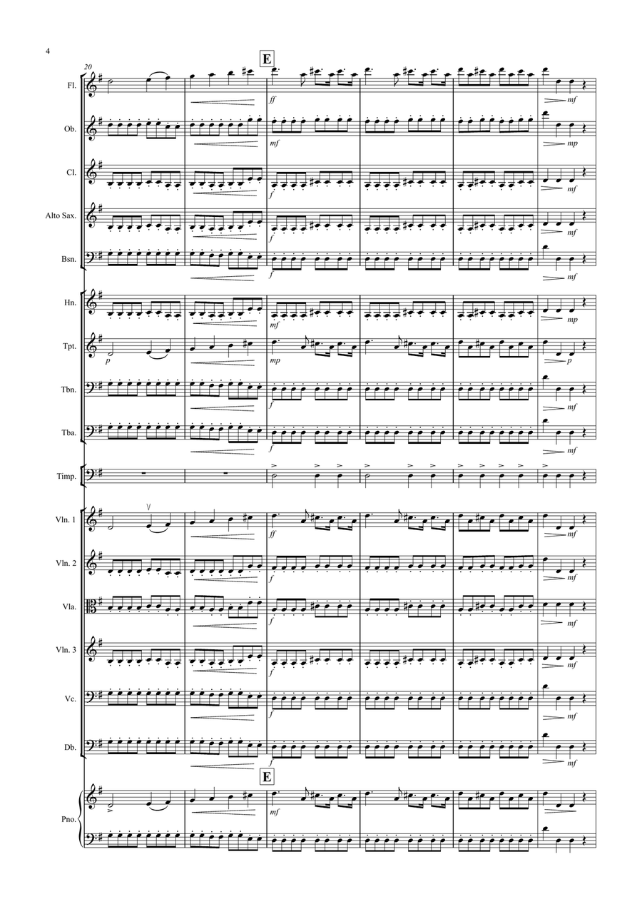 Eine Kleine Nachtmusik (1st movement) for School Orchestra Full Orchestra scores gallery preview page 4