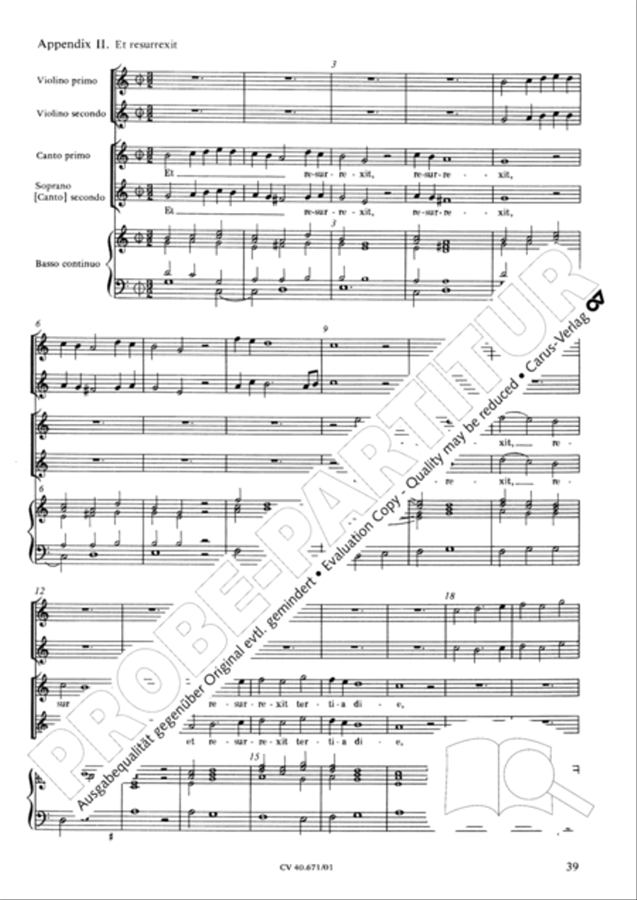 Mass in F major (Missa in F. Selva morale et spirituale) 4-Part scores gallery preview page 55
