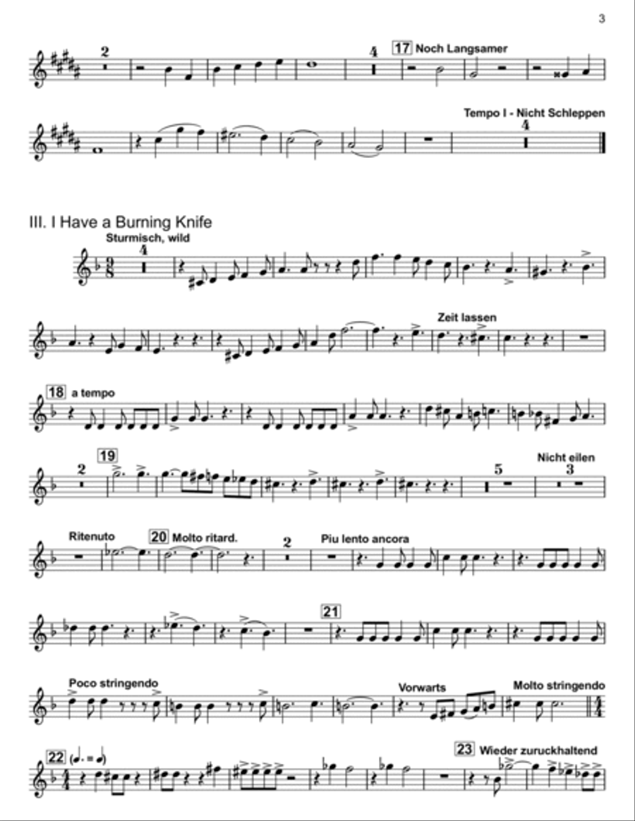 Songs of a Wayfarer for Horn and Piano Piano Accompaniment scores gallery preview page 4