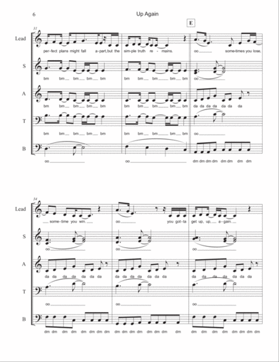 Up Again 4-Part scores gallery preview page 6