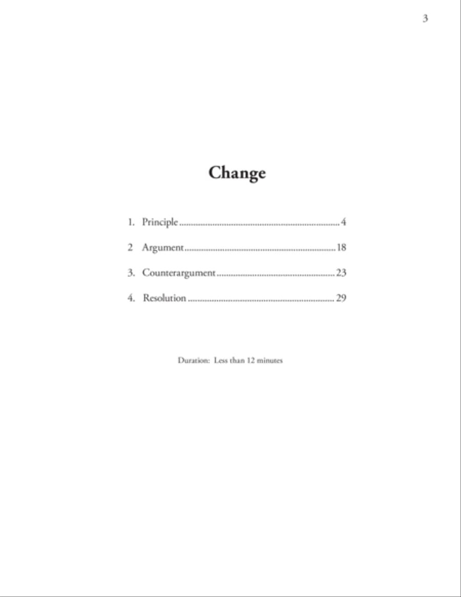 Change: A Choral Dialectic for Unaccompanied SATB Choir 4-Part scores gallery preview page 3
