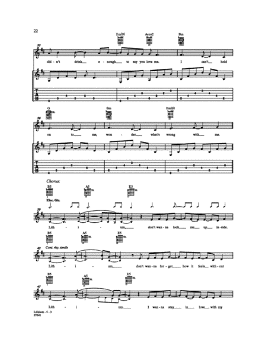 Lithium Electric Guitar scores gallery preview page 3