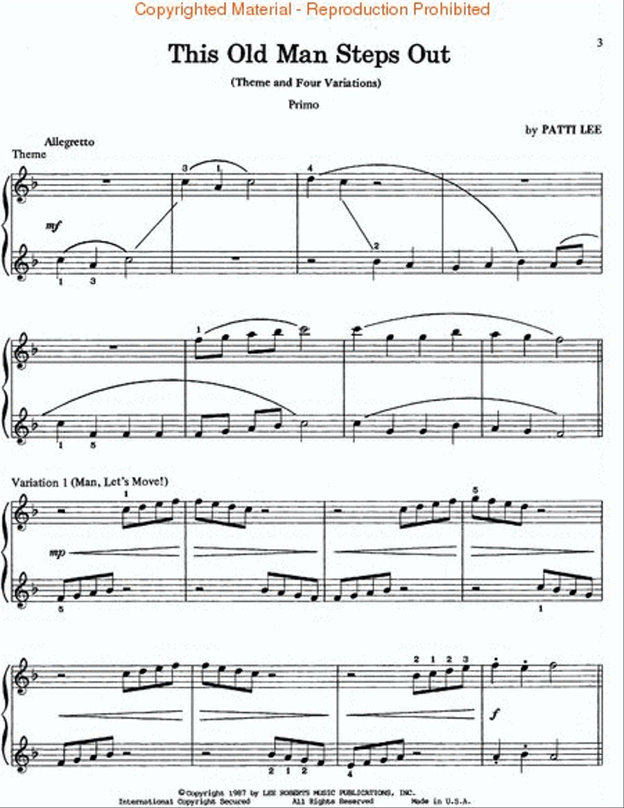 This Old Man Steps Out Piano Method scores gallery preview page 2