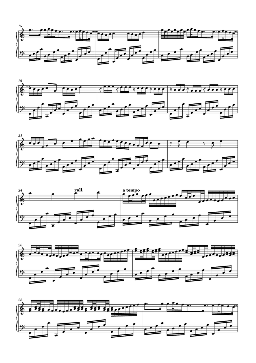 Pachelbel - Canon in D from Canon and Gigue in D major, P.37 Easy Piano scores gallery preview page 2