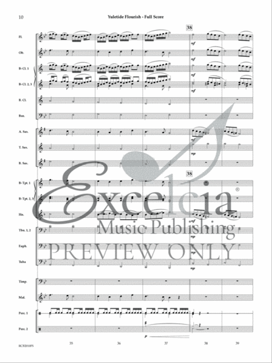 Yuletide Flourish Yuletide Flourish Concert Band scores gallery preview page 10