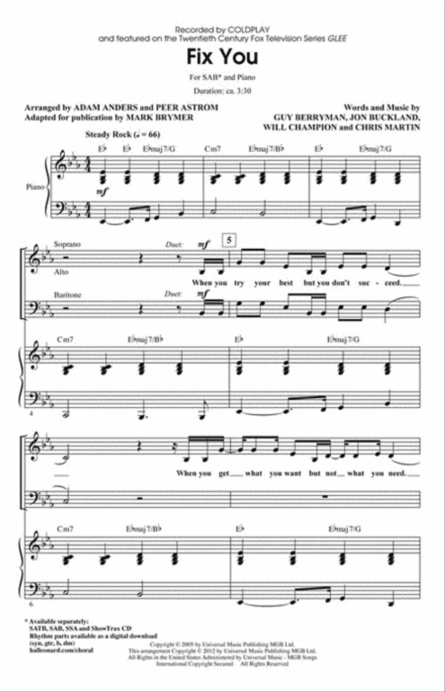 Fix You 3-Part scores gallery preview page 2