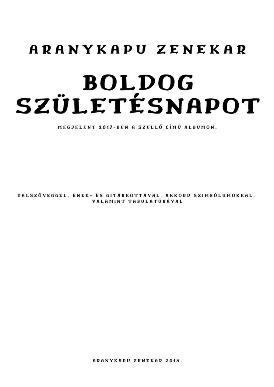 Boldog születésnapot Guitar scores gallery preview page 3