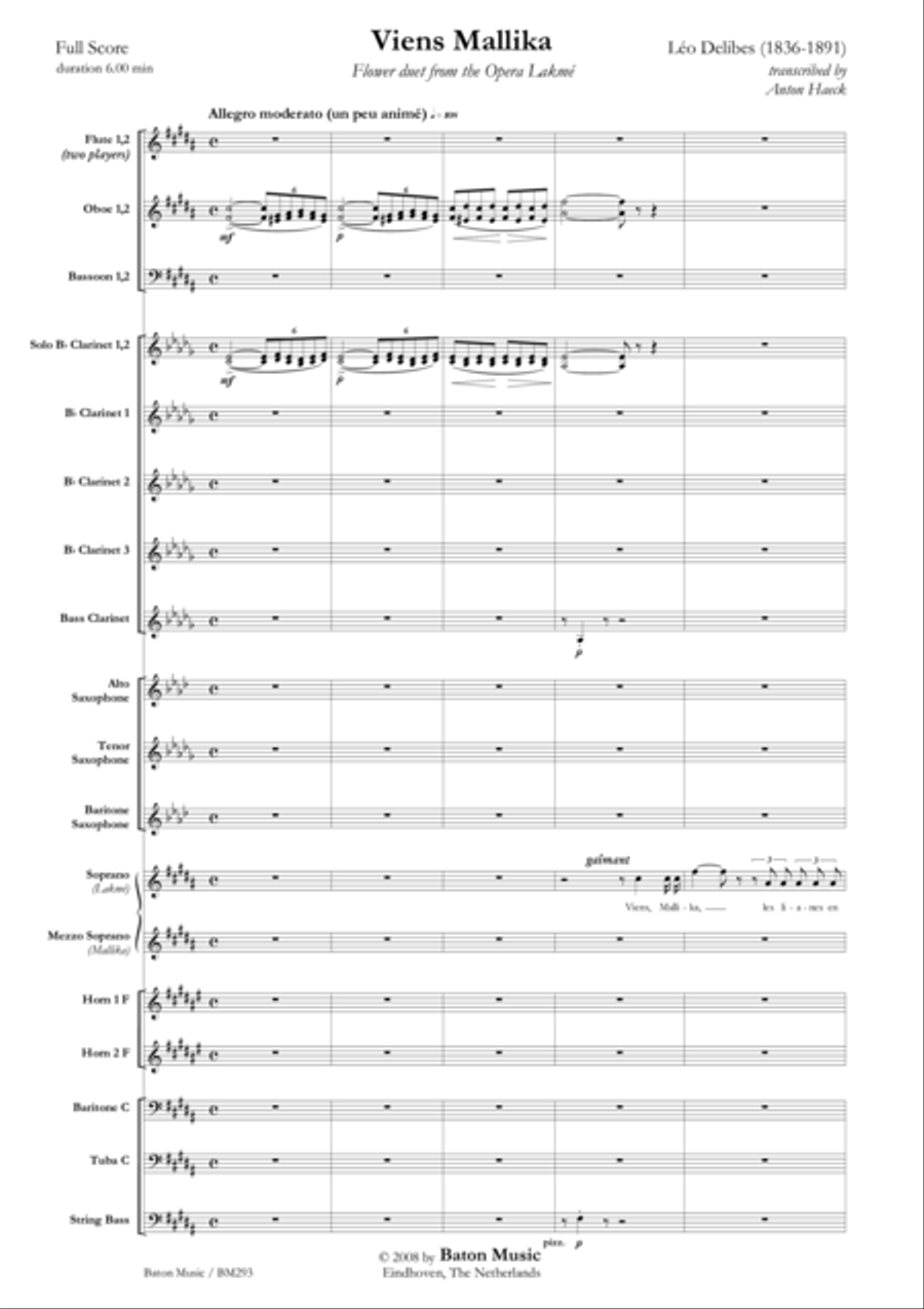 Viens, Mallika Viens, Mallika Concert Band scores gallery preview page 2