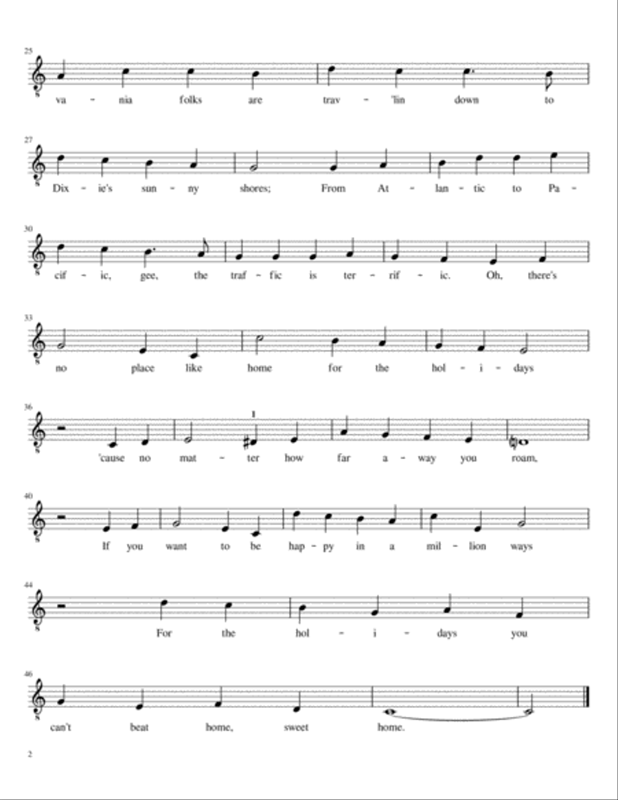 Home For The Holidays (theres No Place Like) Guitar Tablature scores gallery preview page 4
