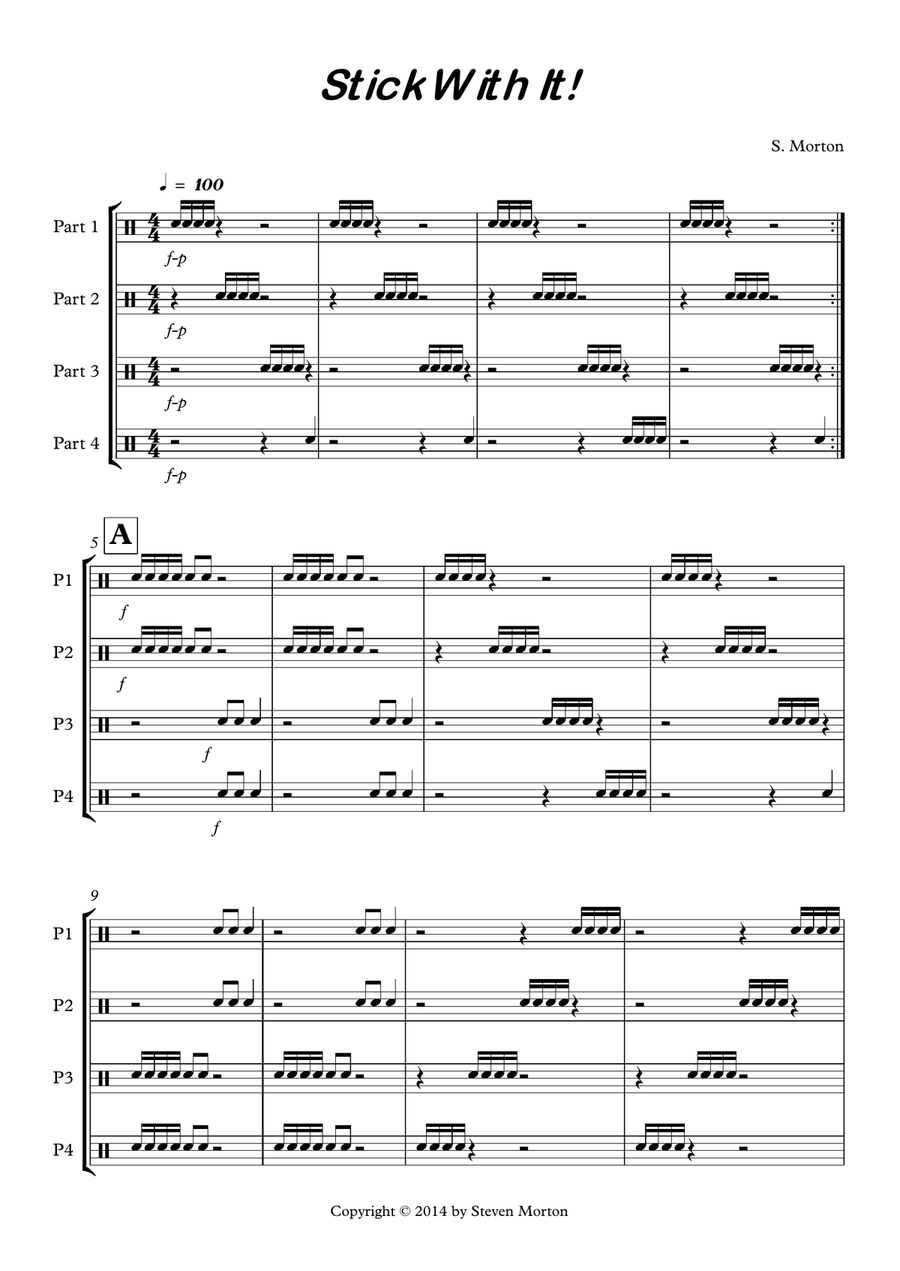 Stick With It Percussion Ensemble scores gallery preview page 2