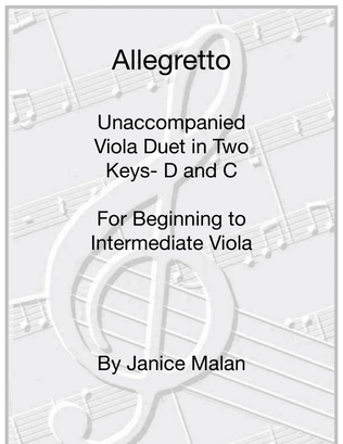 Book cover for Allegretto in Two Keys for Viola Duet