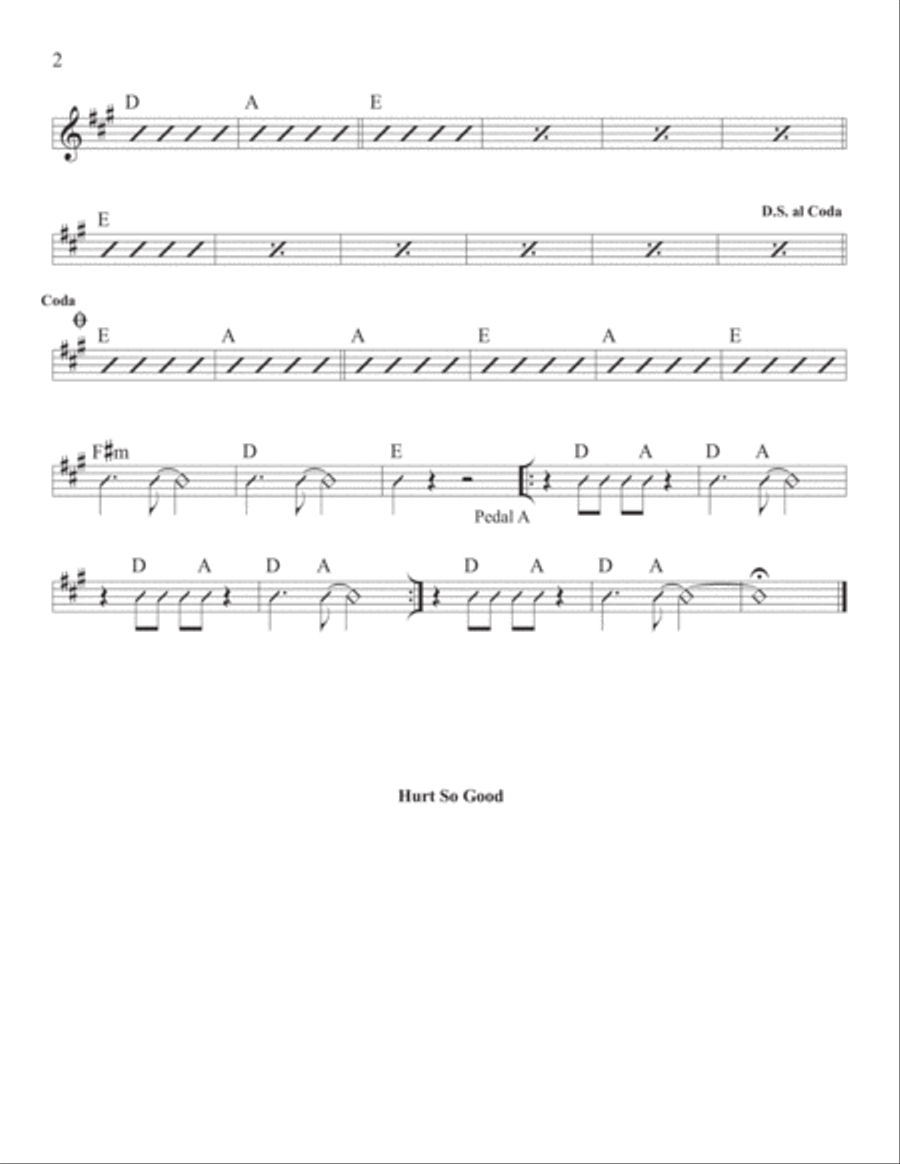 Hurts So Good Piano, Vocal, Guitar scores gallery preview page 2