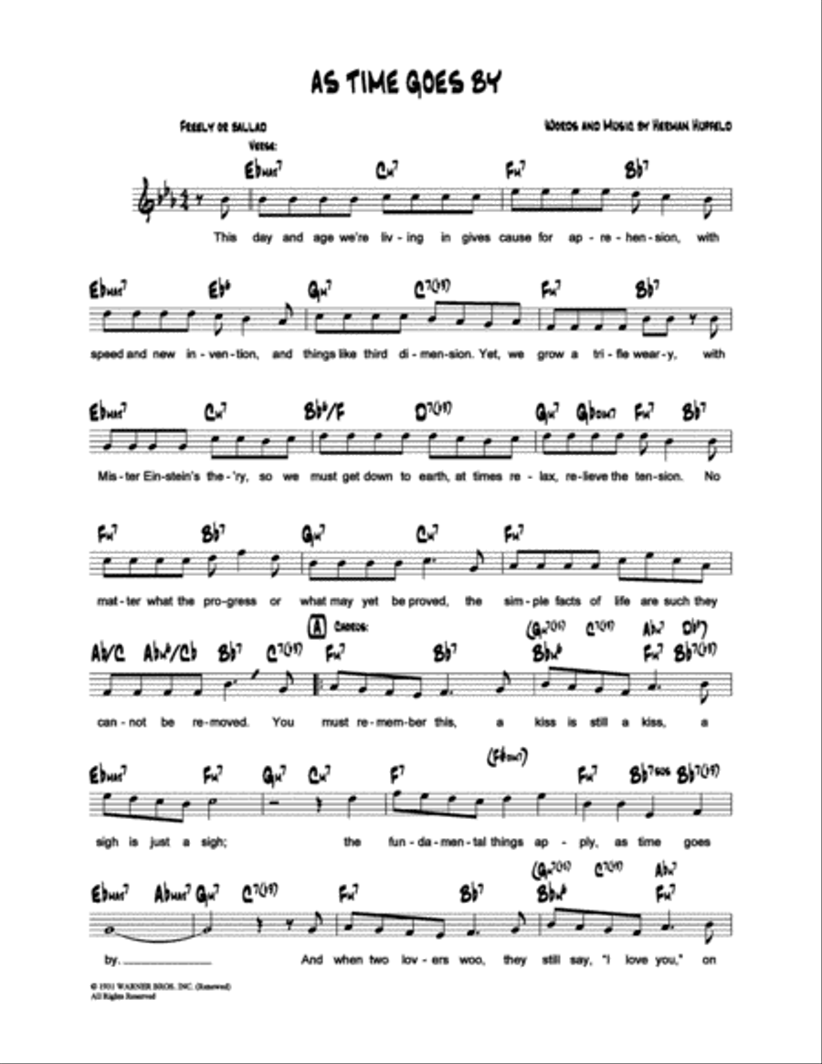 As Time Goes By As Time Goes By School and Community scores gallery preview page 2