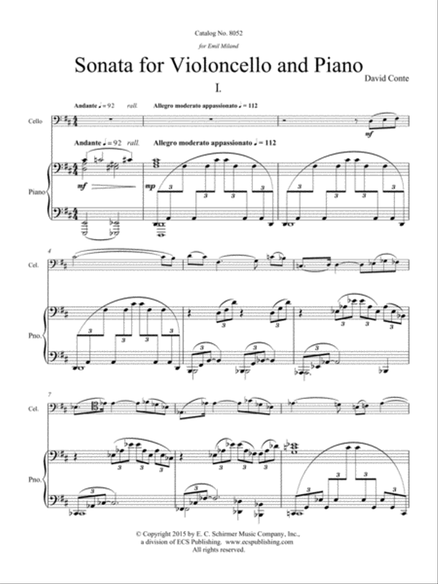 Sonata for Violoncello and Piano Piano Accompaniment scores gallery preview page 2