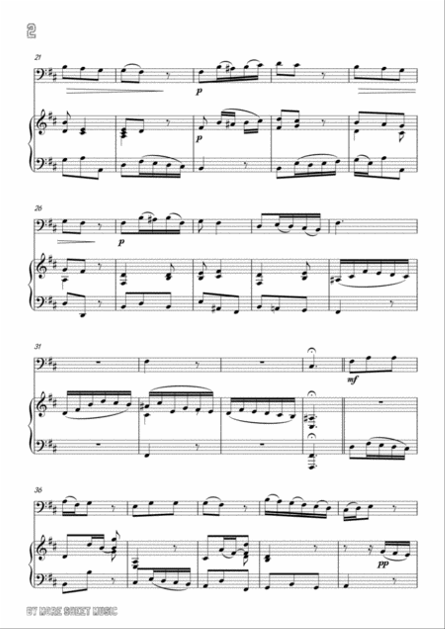 Handel-Ch'io mai vi possa,for Cello and Piano Piano scores gallery preview page 4