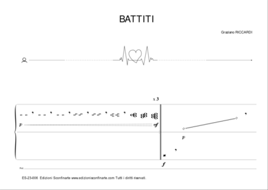 Graziano Riccardi: Battiti (ES-23-006) Piano Solo scores gallery preview page 6