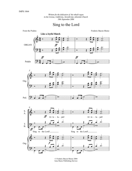 Sing to the Lord image number null