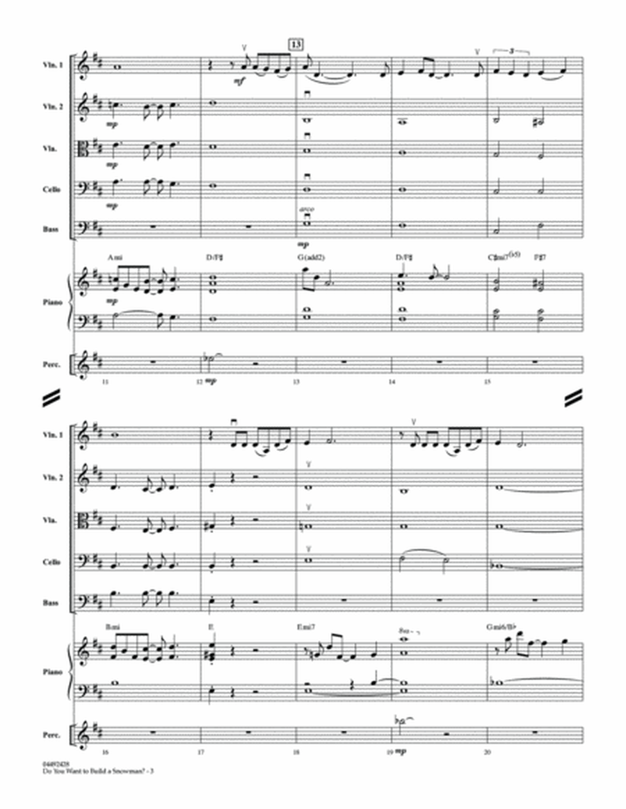 Do You Want To Build A Snowman (from Frozen) (arr. Larry Moore) - Conductor Score (Full Score)