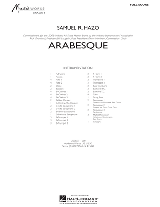 Book cover for Arabesque - Full Score