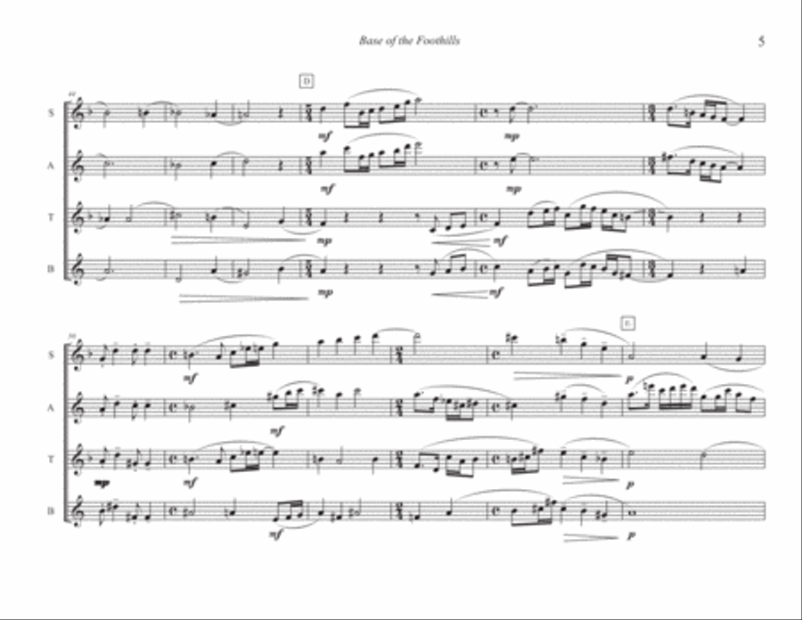 Base of the Foothills Base of the Foothills 4-Part scores gallery preview page 6