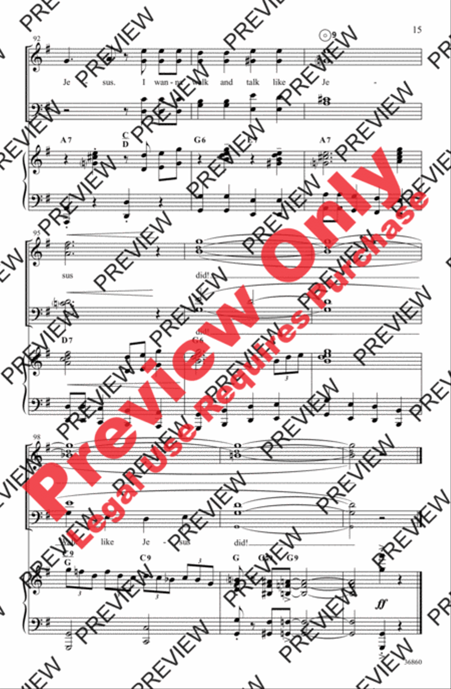 Walk Like Jesus 4-Part scores gallery preview page 15