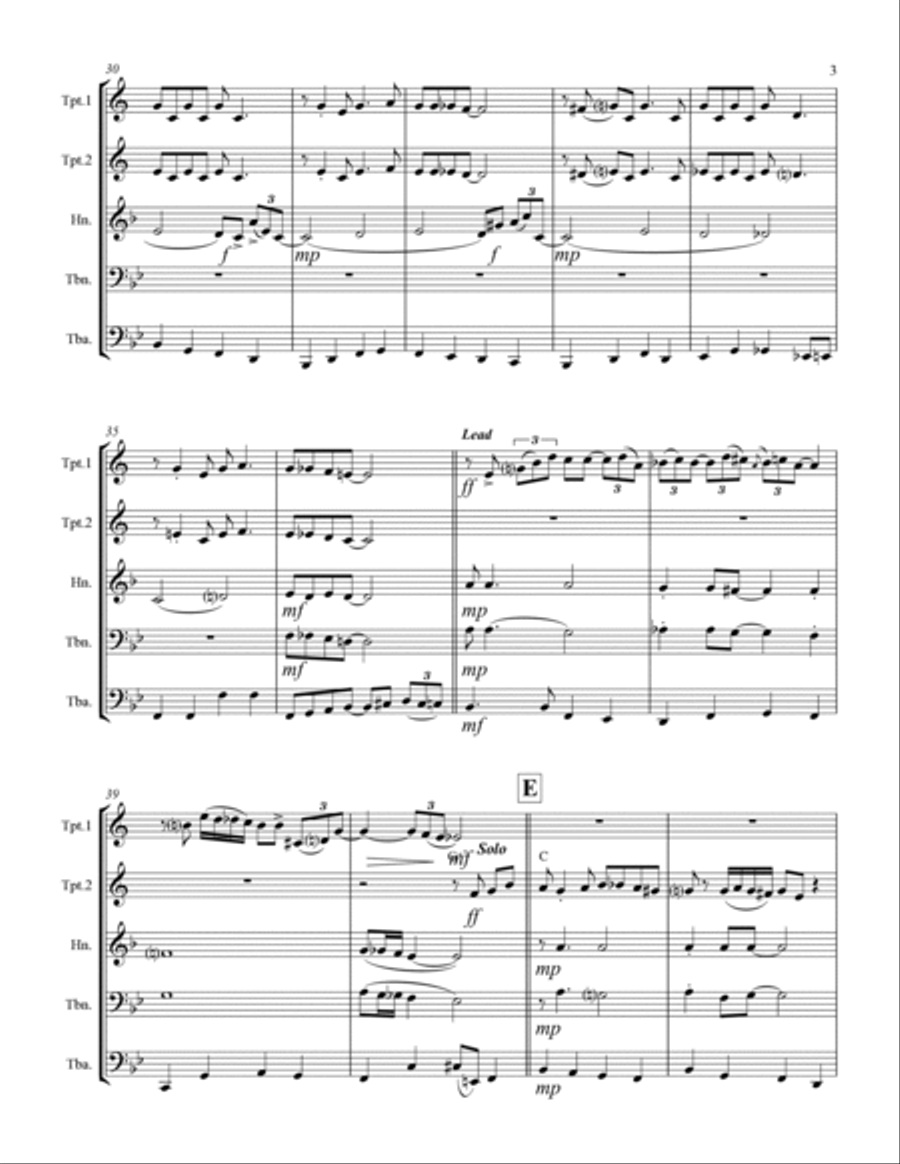Sentimental Journey Brass Ensemble scores gallery preview page 4