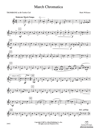 March Chromatica: (wp) 1st B-flat Trombone T.C.