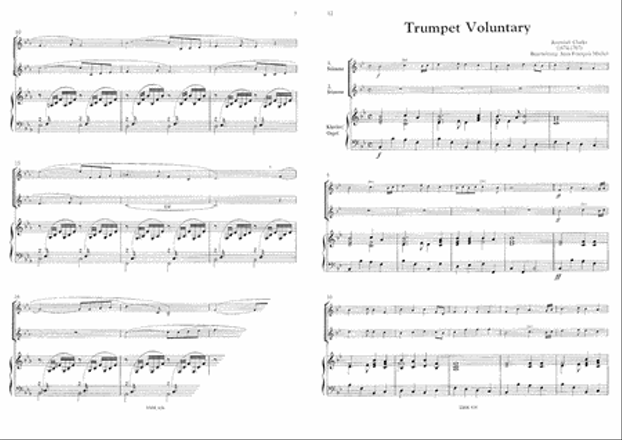 Ave Maria (Bach-Gounod) / Halleluja (Handel) / Trumpet Voluntary (Clarke) Brass Ensemble scores gallery preview page 4