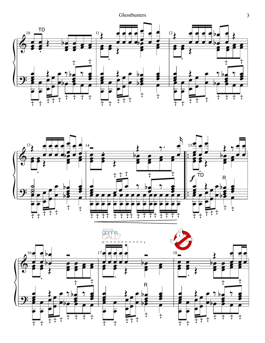 Ghostbusters Handbell Choir scores gallery preview page 4