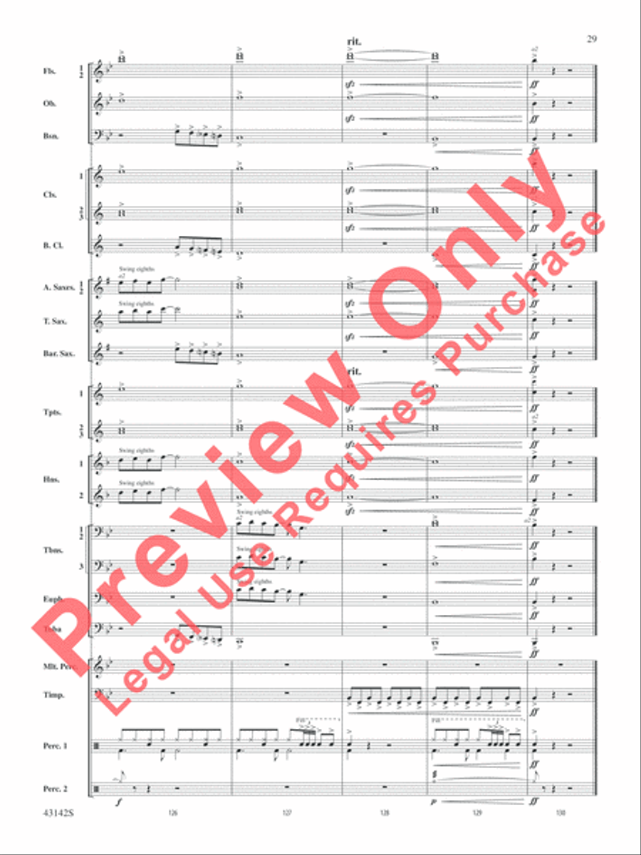 The Doors on Tour Concert Band scores gallery preview page 30