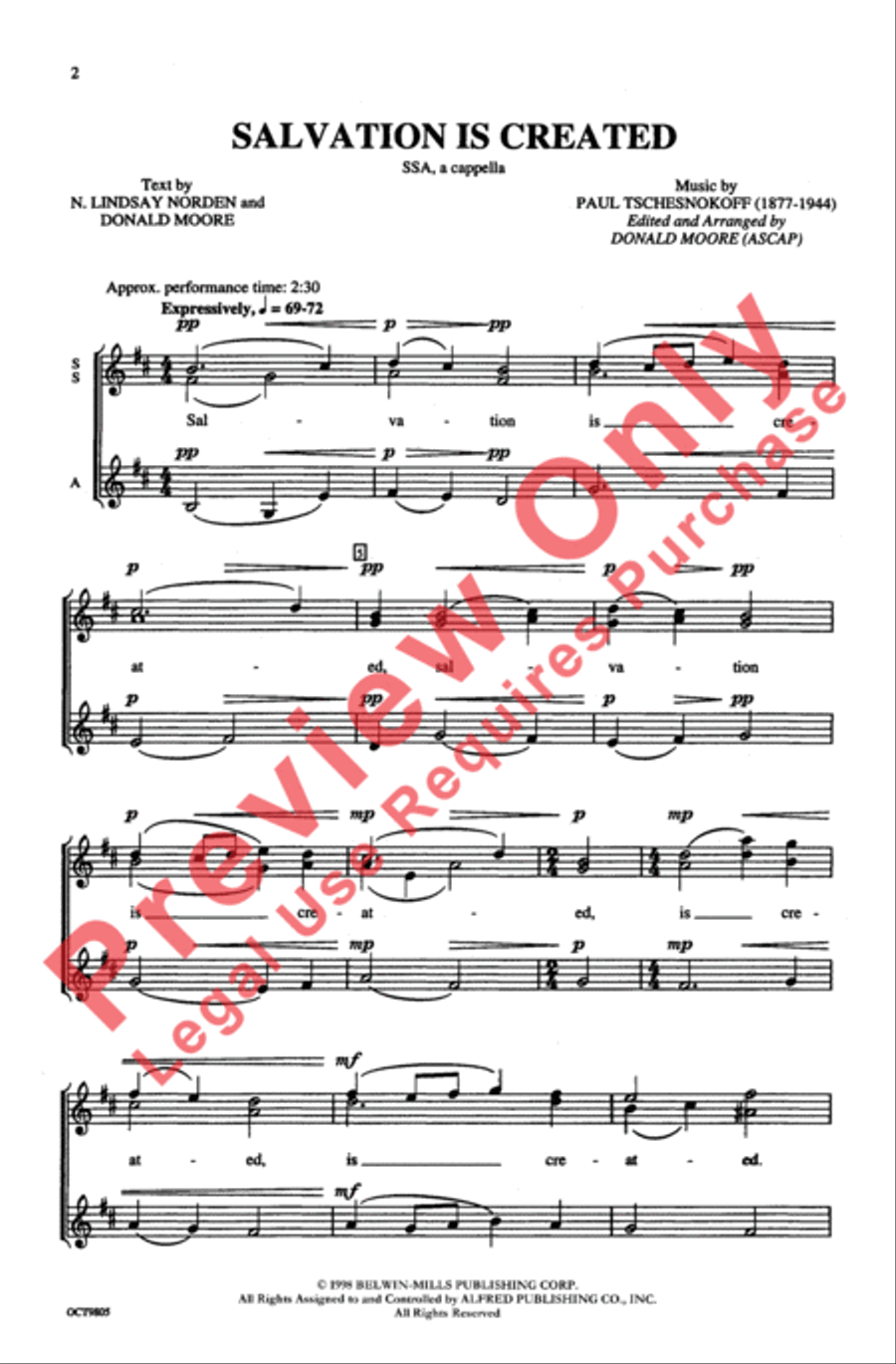 Salvation Is Created Women's Choir scores gallery preview page 2