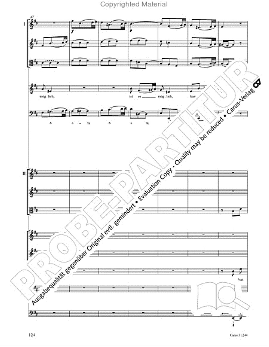 St. Matthew Passion (Matthaus-Passion) 4-Part scores gallery preview page 126