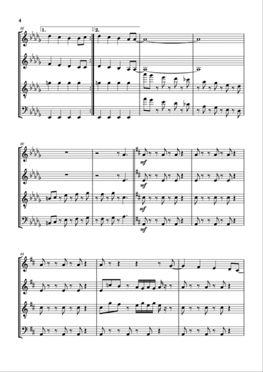 You Can't Stop The Beat Woodwind Quartet scores gallery preview page 5