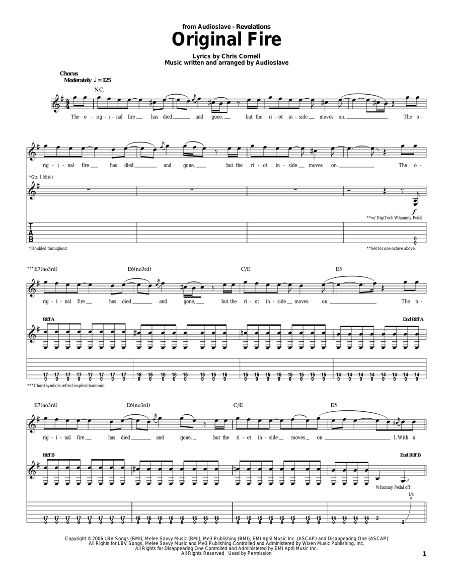 Original Fire Original Fire Acoustic Guitar scores gallery preview page 1