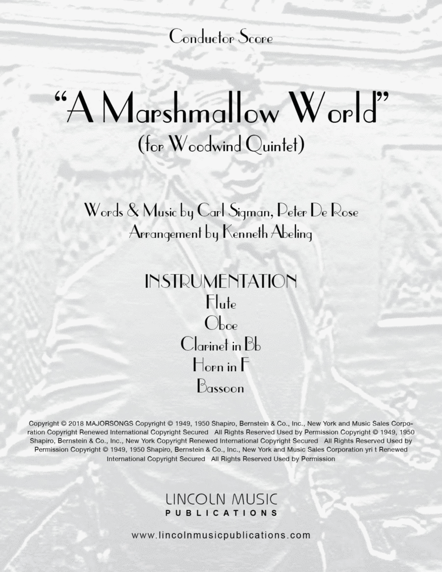 A Marshmallow World Woodwind Quintet scores gallery preview page 1