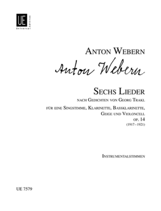 Lieder, 6, Op. 14, Inst. Parts