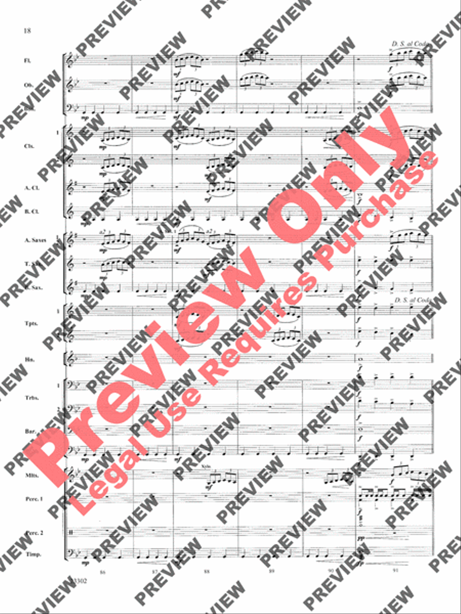 White Water Journey White Water Journey Concert Band scores gallery preview page 19