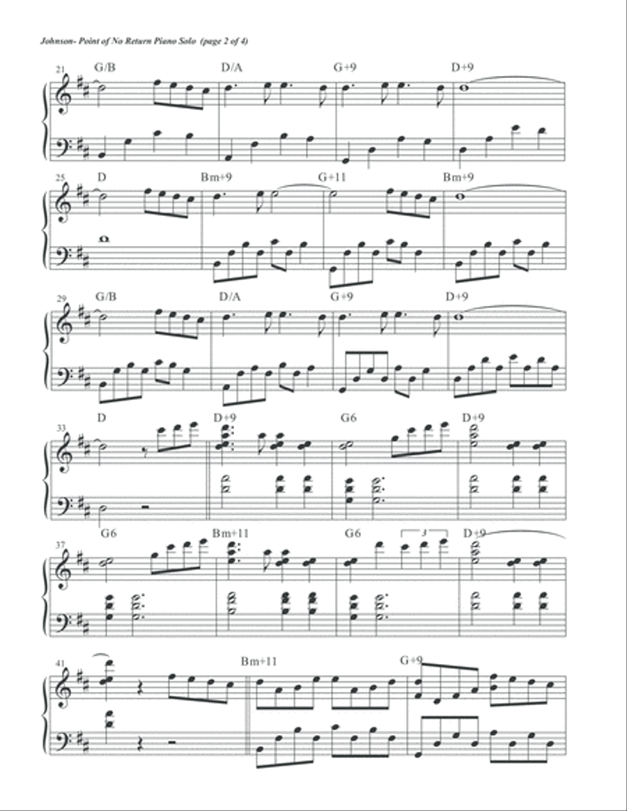 Point of No Return Piano Solo Guitar scores gallery preview page 3
