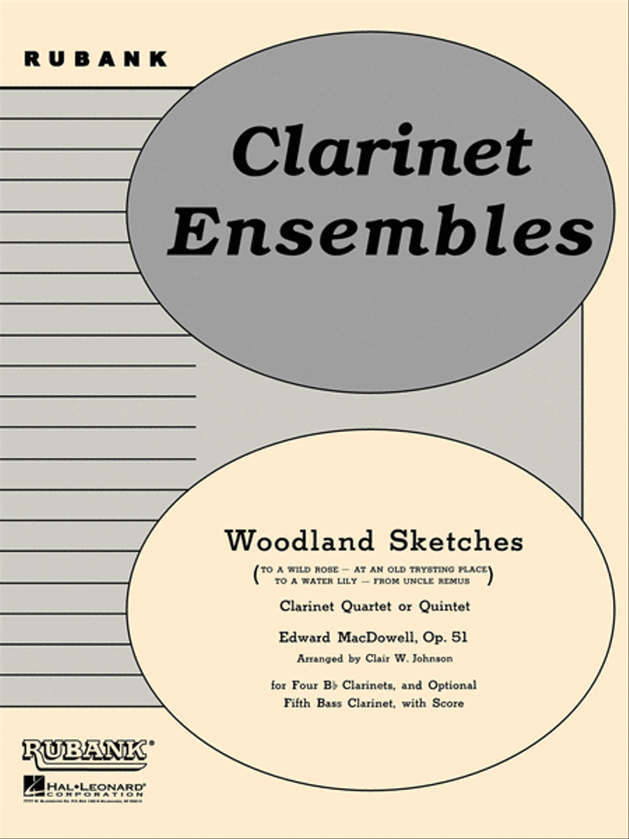 Woodland Sketches, Op. 51 Clarinet Quartet scores gallery preview page 1