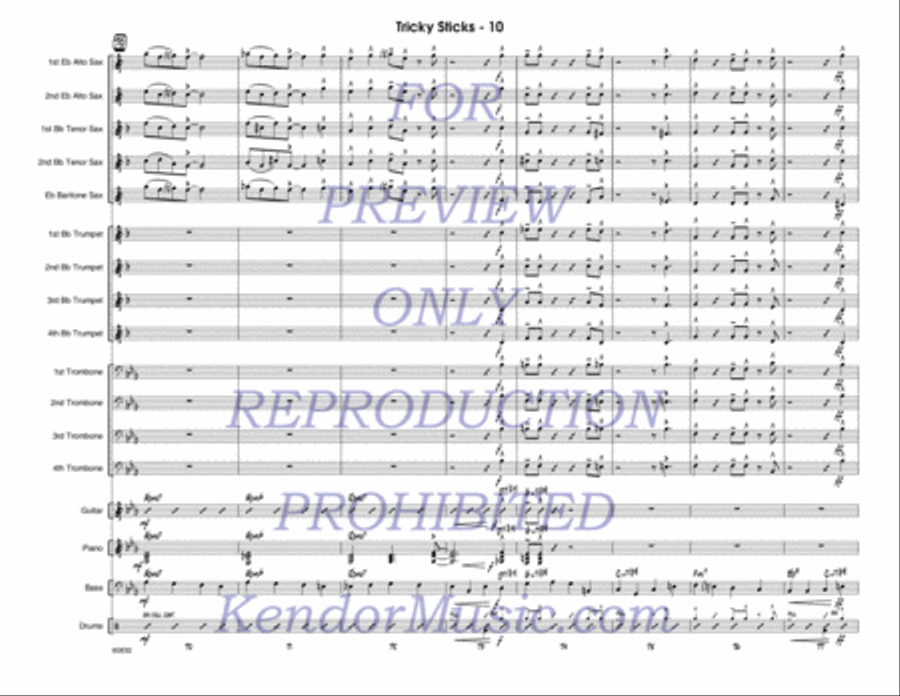 Tricky Sticks Jazz Ensemble scores gallery preview page 11
