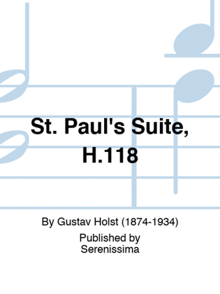 Book cover for St. Paul's Suite, H.118