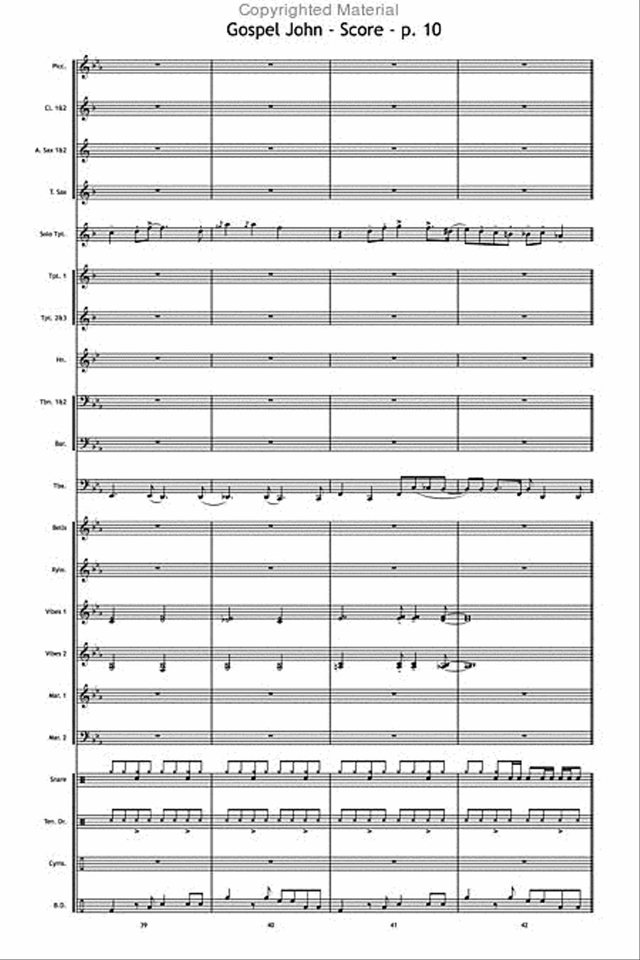 Gospel John Gospel John Marching Band scores gallery preview page 11