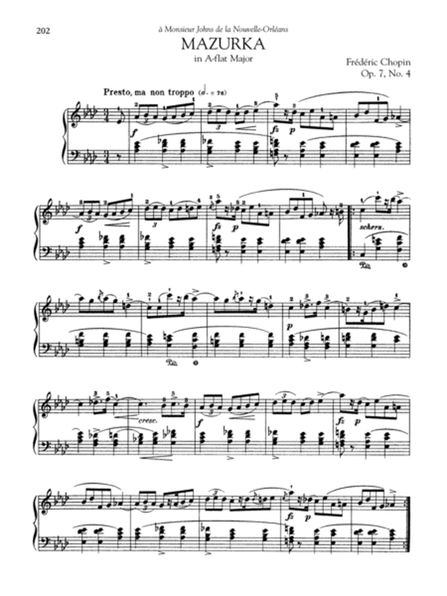 Mazurka in A-flat Major, Op. 7, No. 4