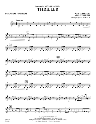 Thriller - Eb Baritone Saxophone