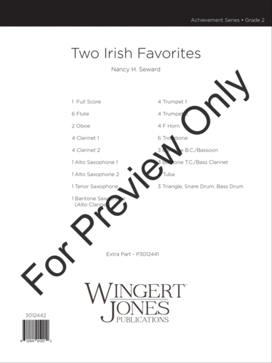 Two Irish Favorites Concert Band scores gallery preview page 2