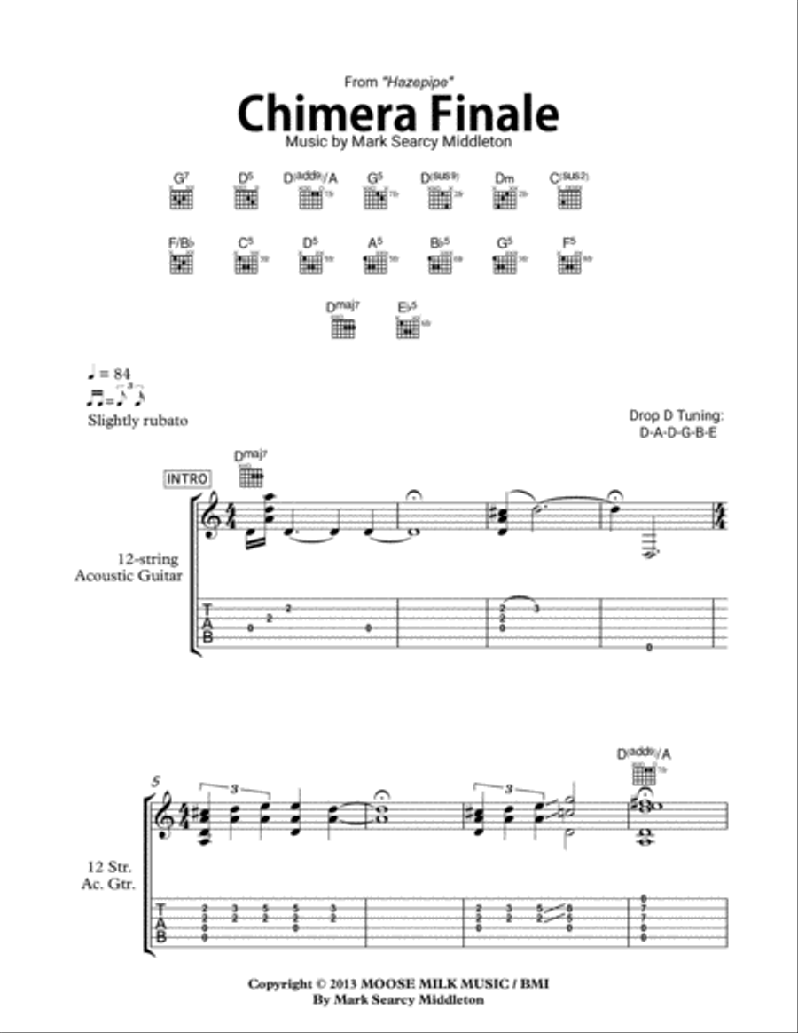 Chimera Finale' Electric Guitar scores gallery preview page 1
