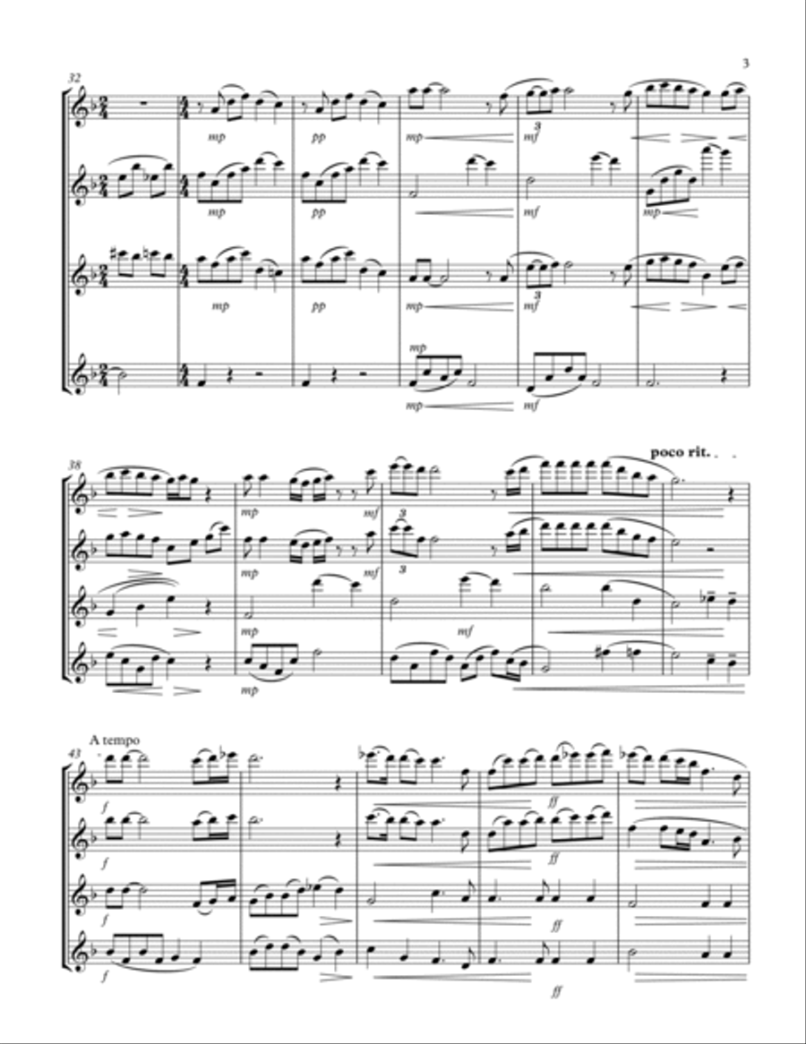 Bohemian Rhapsody Flute Quartet scores gallery preview page 4