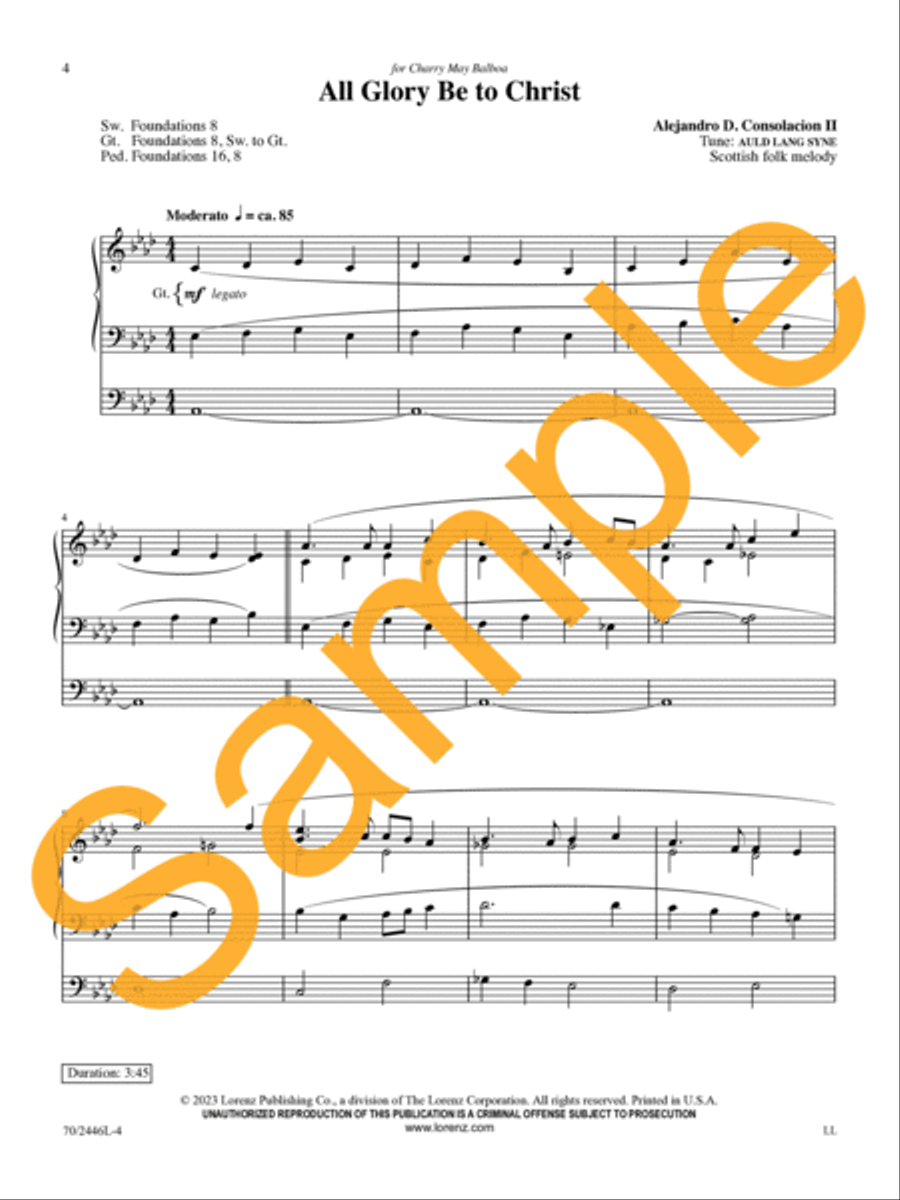 All Glory Be to Christ All Glory Be to Christ Organ Solo scores gallery preview page 5