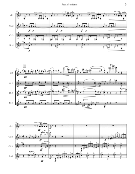 Bizet - Children's Games for Clarinet Quartet image number null